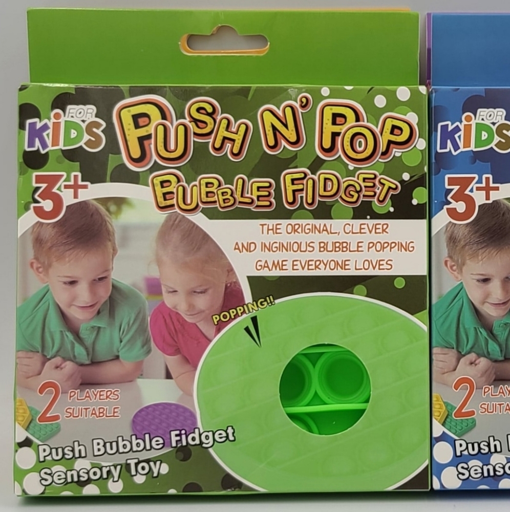 Push N Pop Bubble Fidget Stress Relief Toy 2 Pack